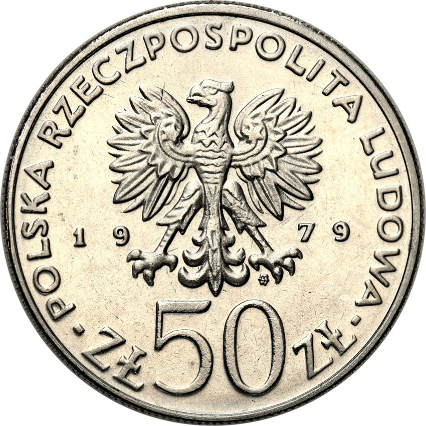 PRL. PRÓBA Nikiel 50 złotych 1979 Mieszko I